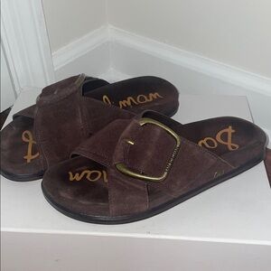 Sam Edelman Suede Buckle
Slide Sandals